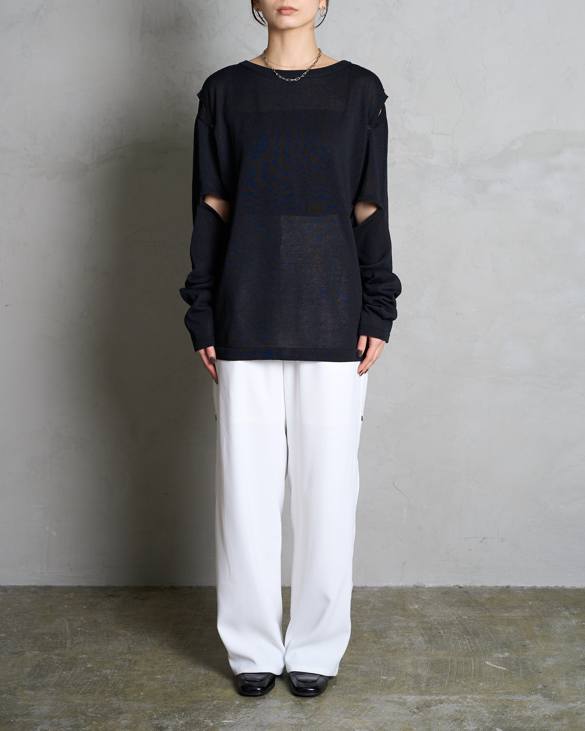 トップス L'Appartement Border Sheer Knit L'Appartement アパルトモン Border Sheer Knit