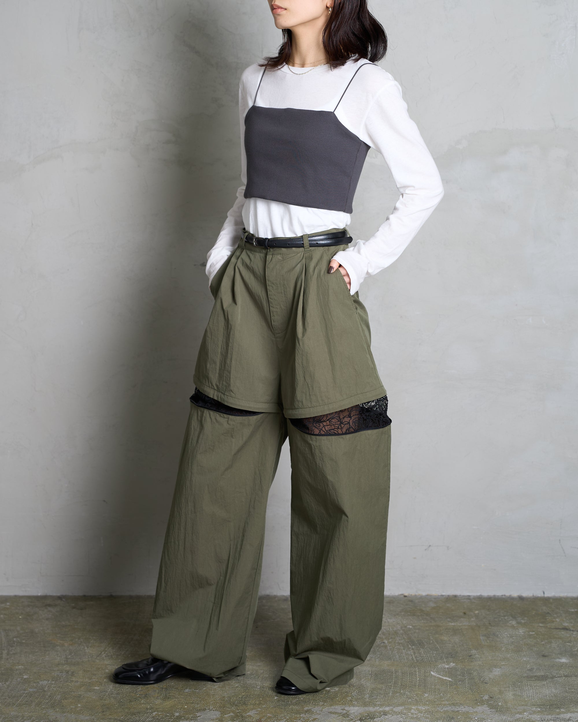 SLIT WIDE PANTS